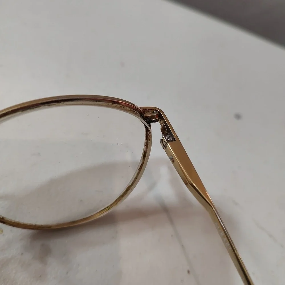 Mirari Italy Vintage Gold Metal Eyeglasses 55-19 Oval 90s‎ Luxury Optical Frame
